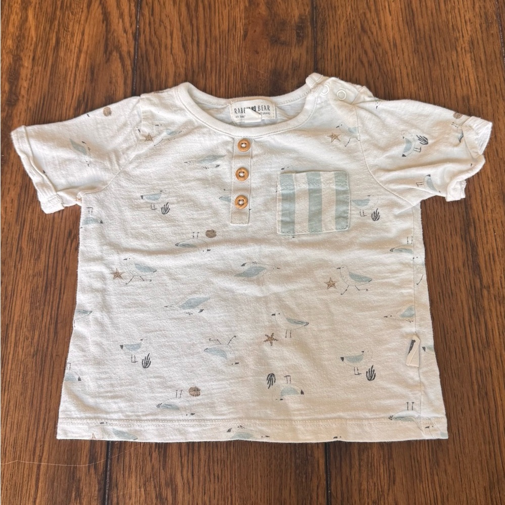 Rabbit+Bear Seagull Print Shirt